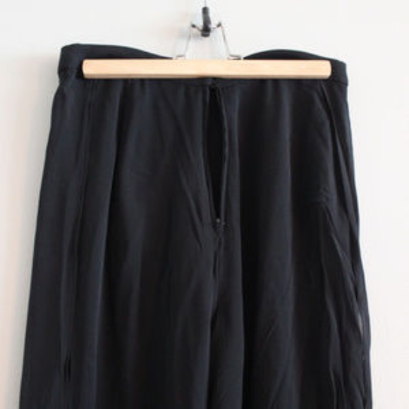 Vintage Tadashi Shoji Black Chiffon Panel Pant, Size 12 - Picture 3 of 9